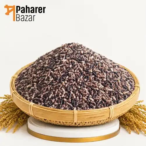 পাহাড়ি জুমের কালো বিন্নি চাল | Organic Pahari Black Binni Rice